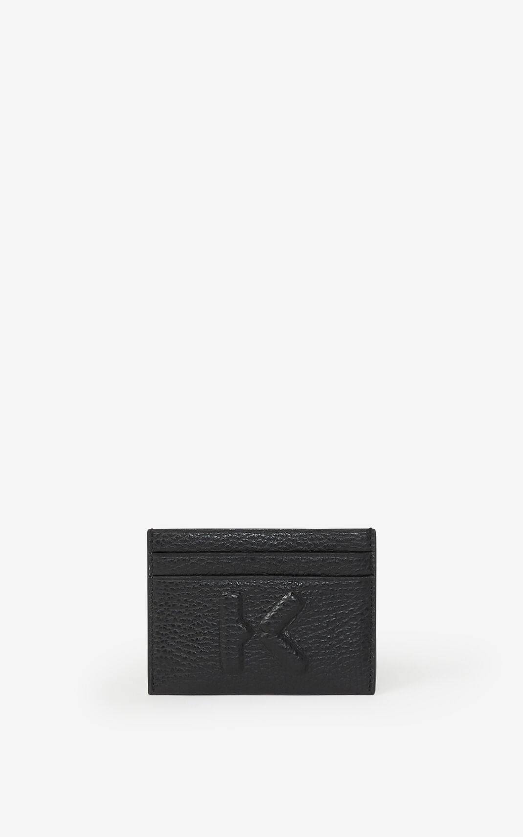 Kenzo Imprint grained Bőr cardholder Pénztárca Férfi Fekete | ID.816227